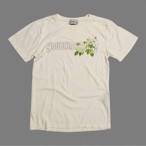 Youth Machine White Floral Butterfly Tee (M)